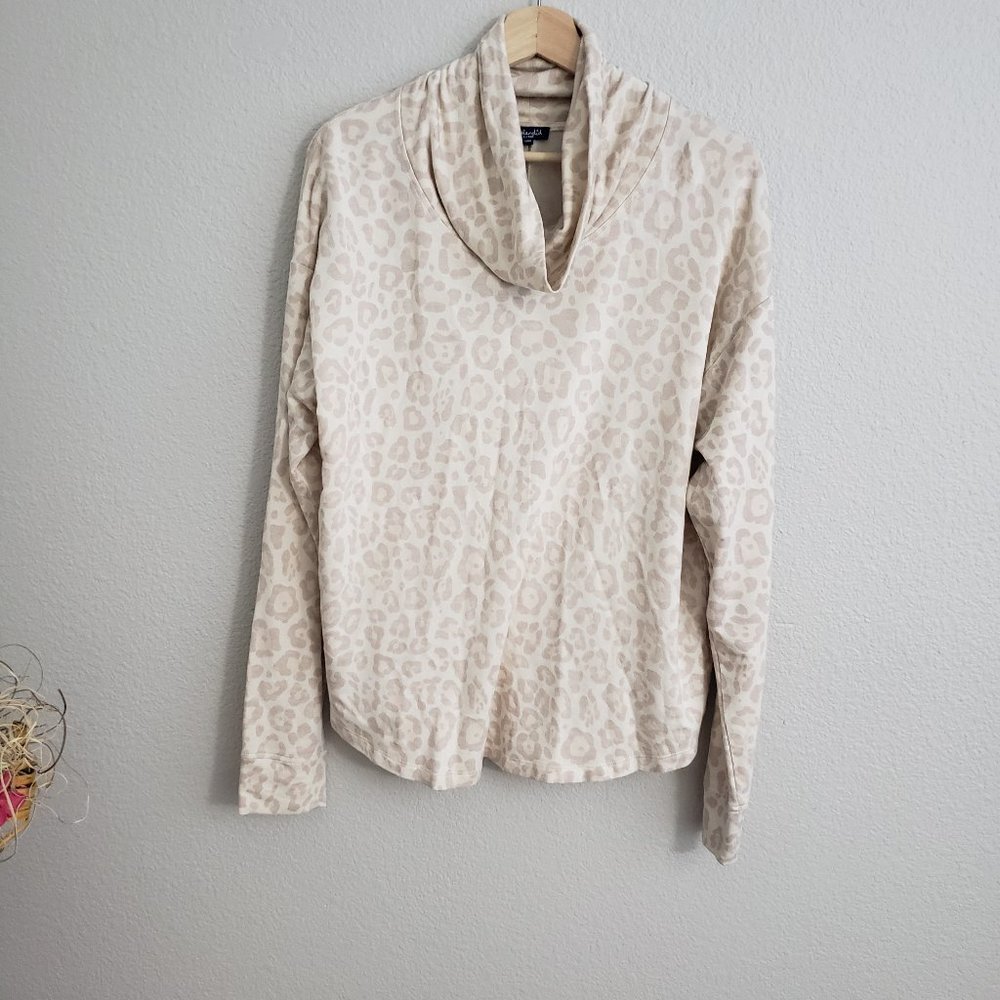 Splendid Cheetah Lounge Sweater